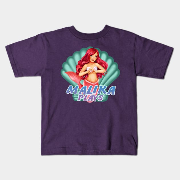 MalikaPlays Loves You Shell Logo Kids T-Shirt by MalikaPlays